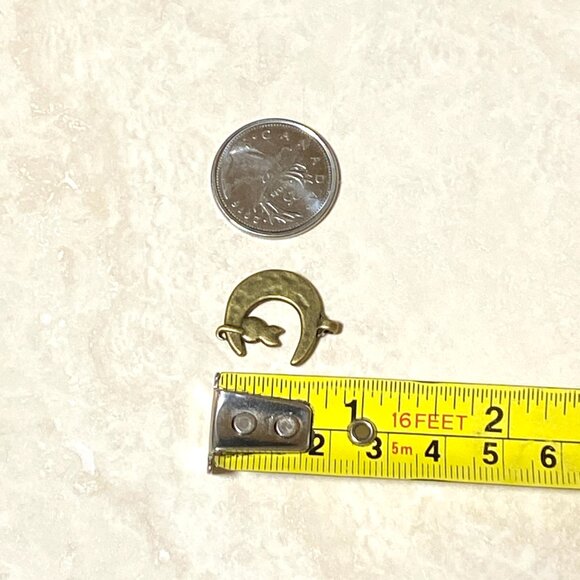 3/10$, Bronze Cat on the Moon Charm / Pendant for Jewelry Making, DIY Projects - Picture 3 of 5